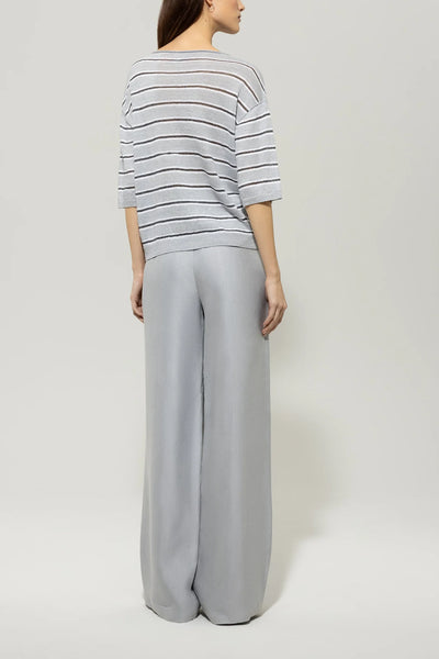 Next Gabardine-Wideleg-Pants in Silver Gray
