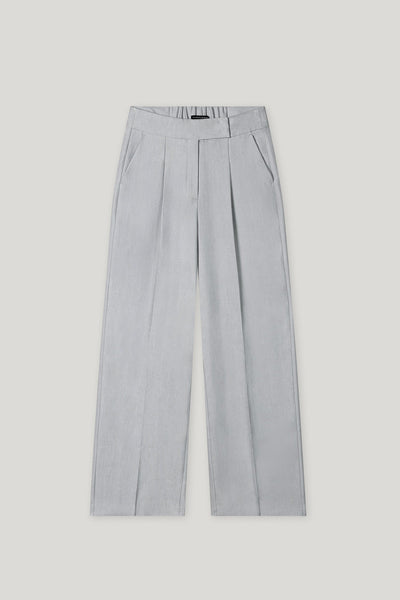 Next Gabardine-Wideleg-Pants in Silver Gray