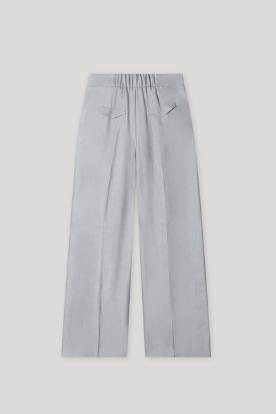 Next Gabardine-Wideleg-Pants in Silver Gray