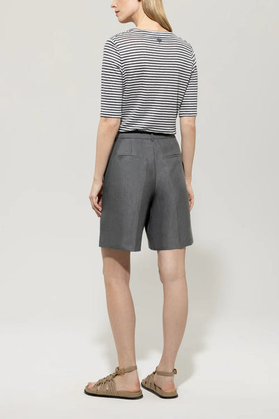 Gabardine Bermuda Shorts in Cool Gray