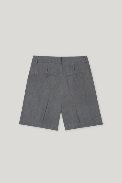 Gabardine Bermuda Shorts in Cool Gray