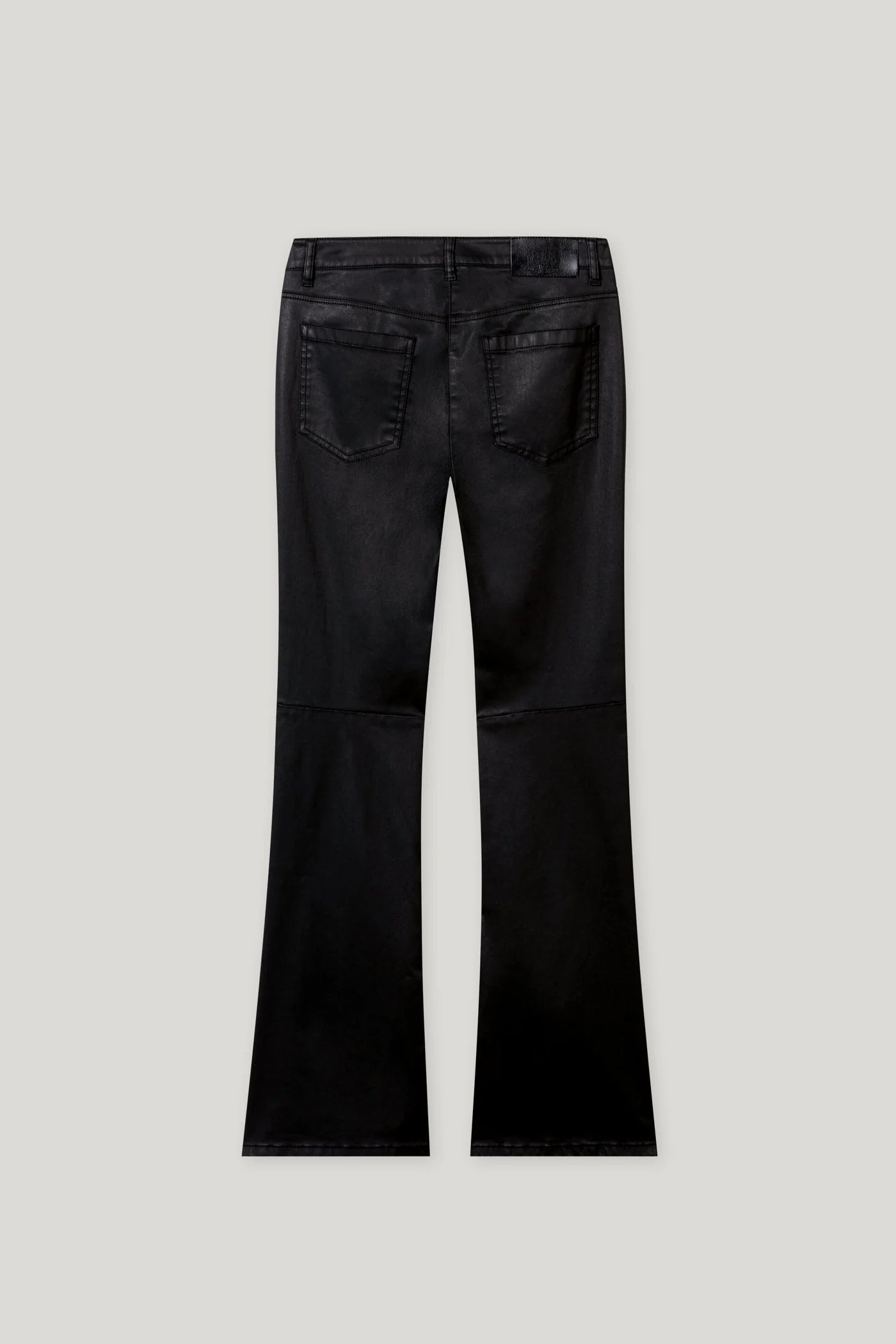 Leather Look Flared Pants in Black