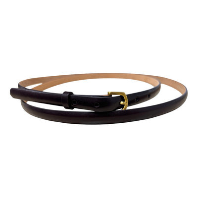 Double Wrap Belt w/ Gold Buckle in Chocolate