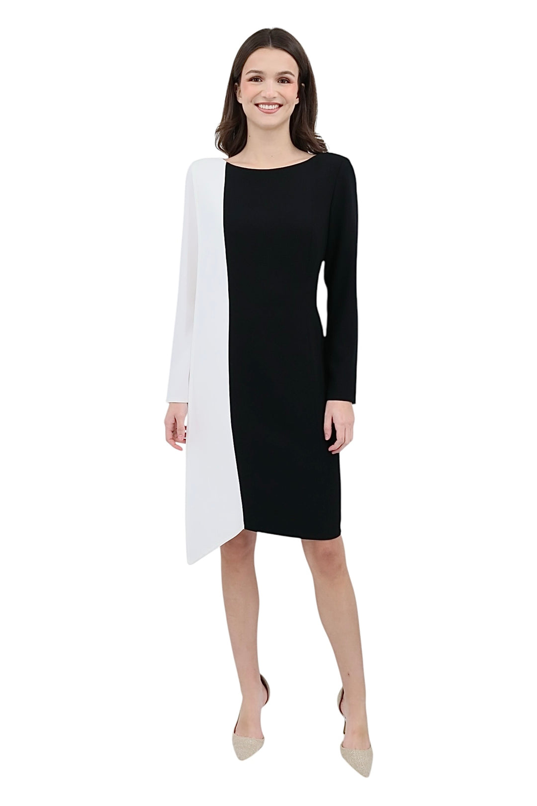 Color Block Dress in Black/White – Carl Meyers