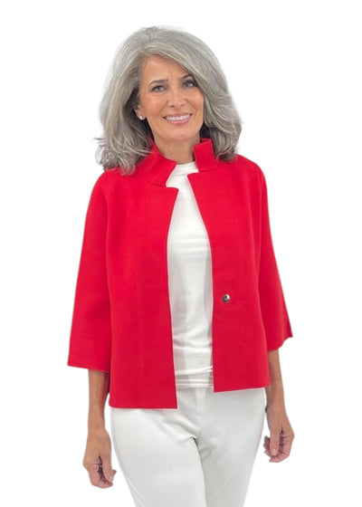3/4 Sleeve Jacket in Lipstick