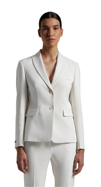 Single Breasted Blazer in Cloud White