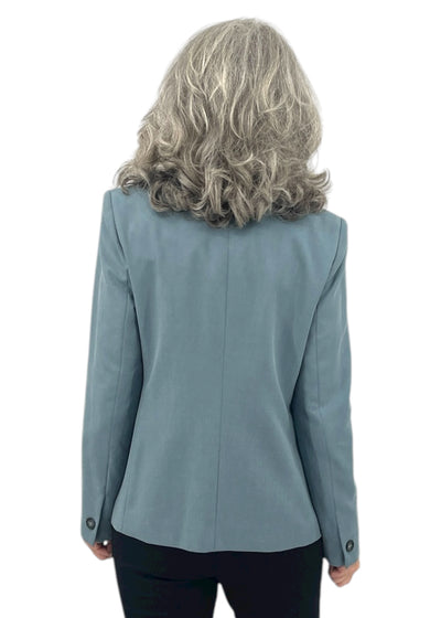 Single Button Blazer in Greyish Blue