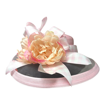 Pink Mesh Brim Straw
