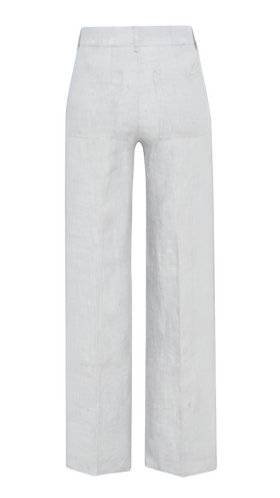 Maine Wide Leg Linen Pant in White