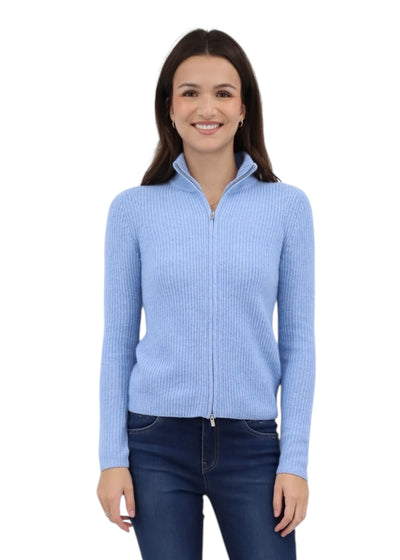 Full Zip Cardigan in Sky