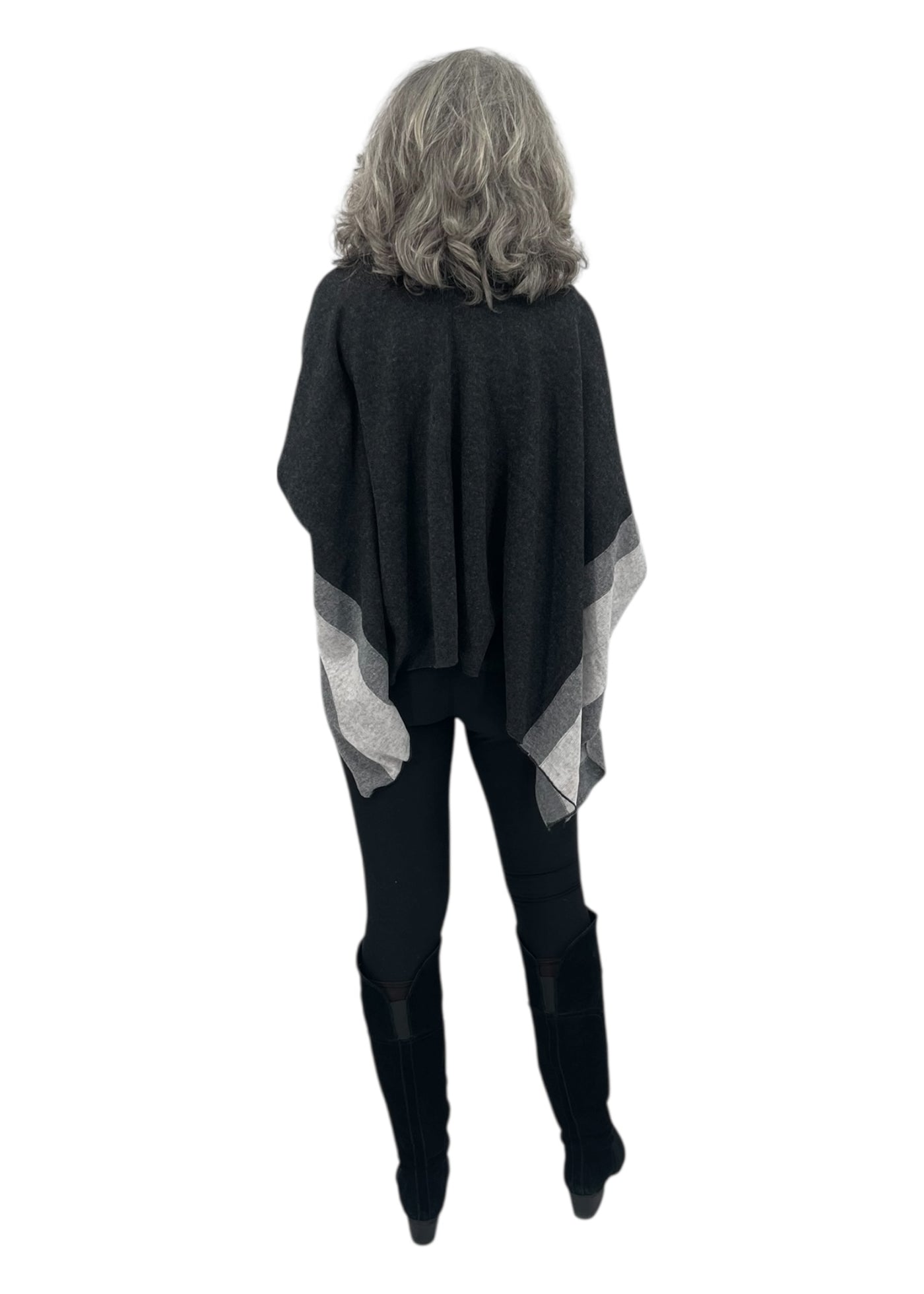 Cashmere Scarf in Heather/Charcoal Combo