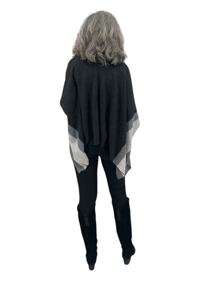 Cashmere Scarf in Heather/Charcoal Combo