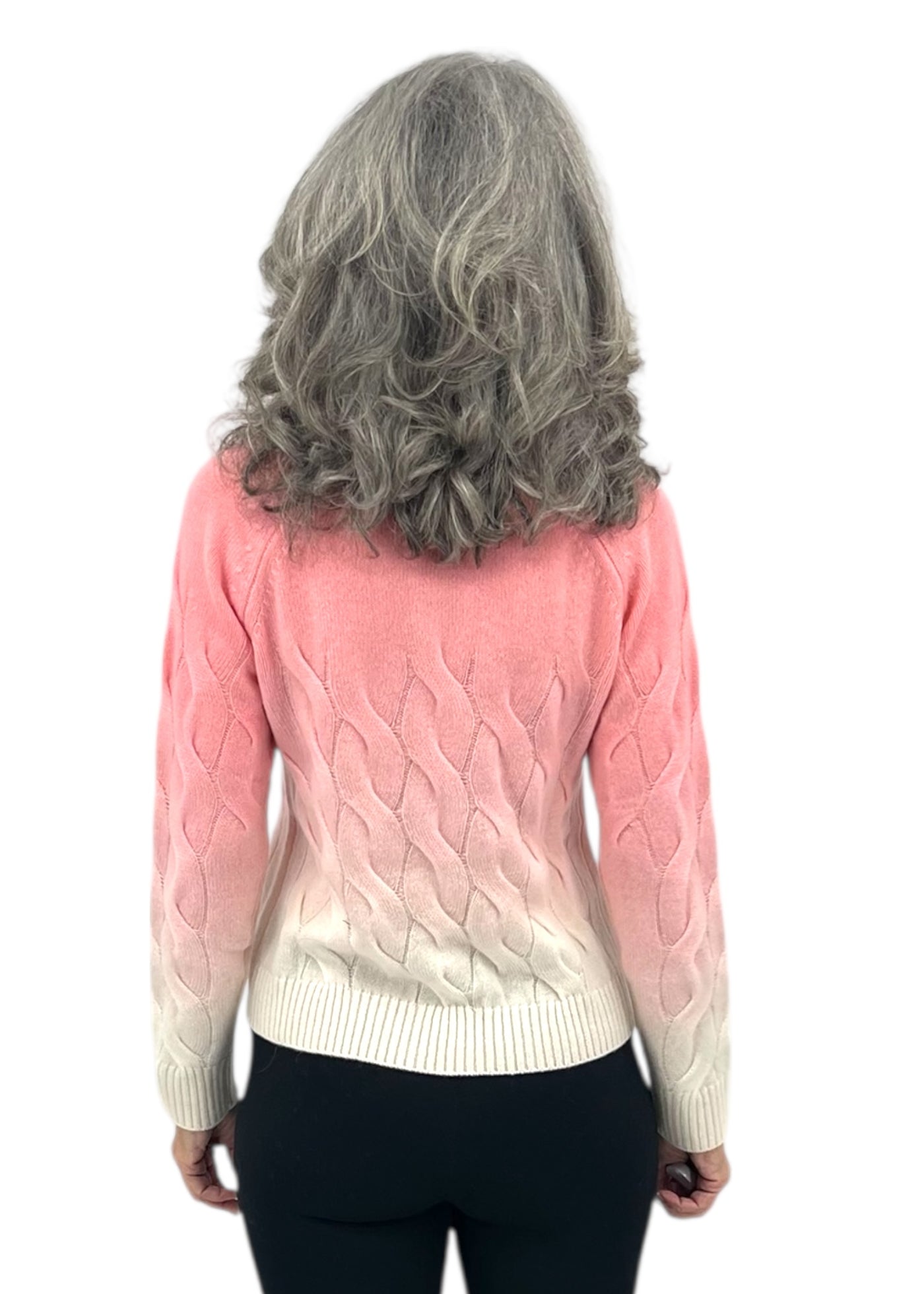 Wandering Cable Ombre Crew in Coral