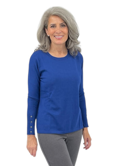 Jewel Neck Top in Ink