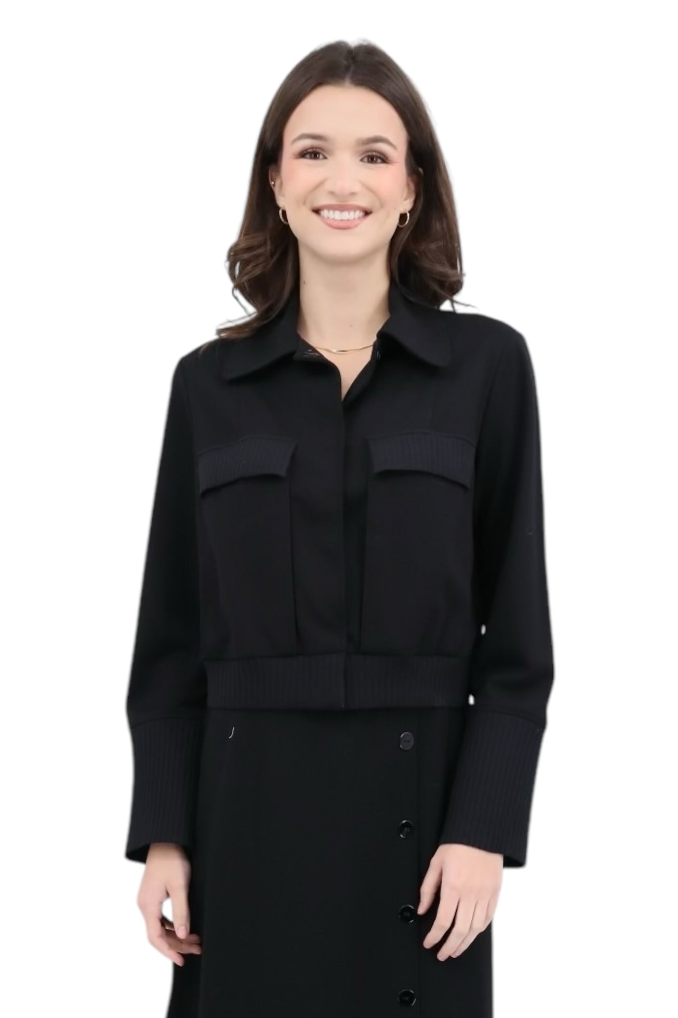 Cropped Cardigan in Black