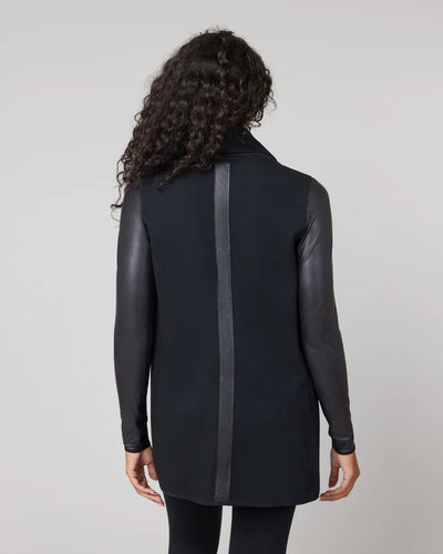 Drape Front Jacket - Very Black