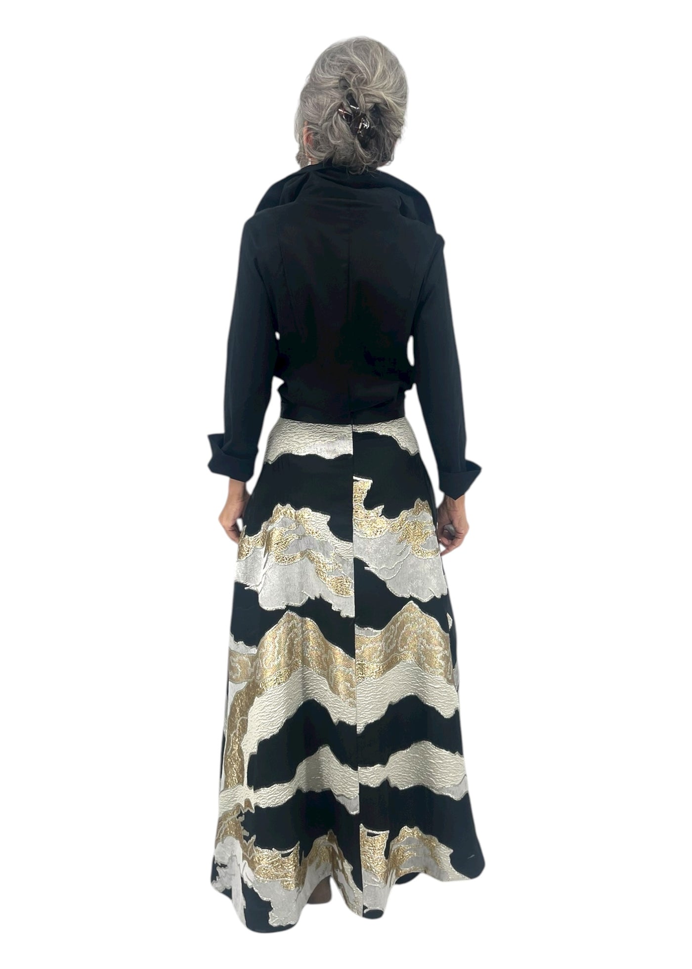 Double Collar Blouse in Black