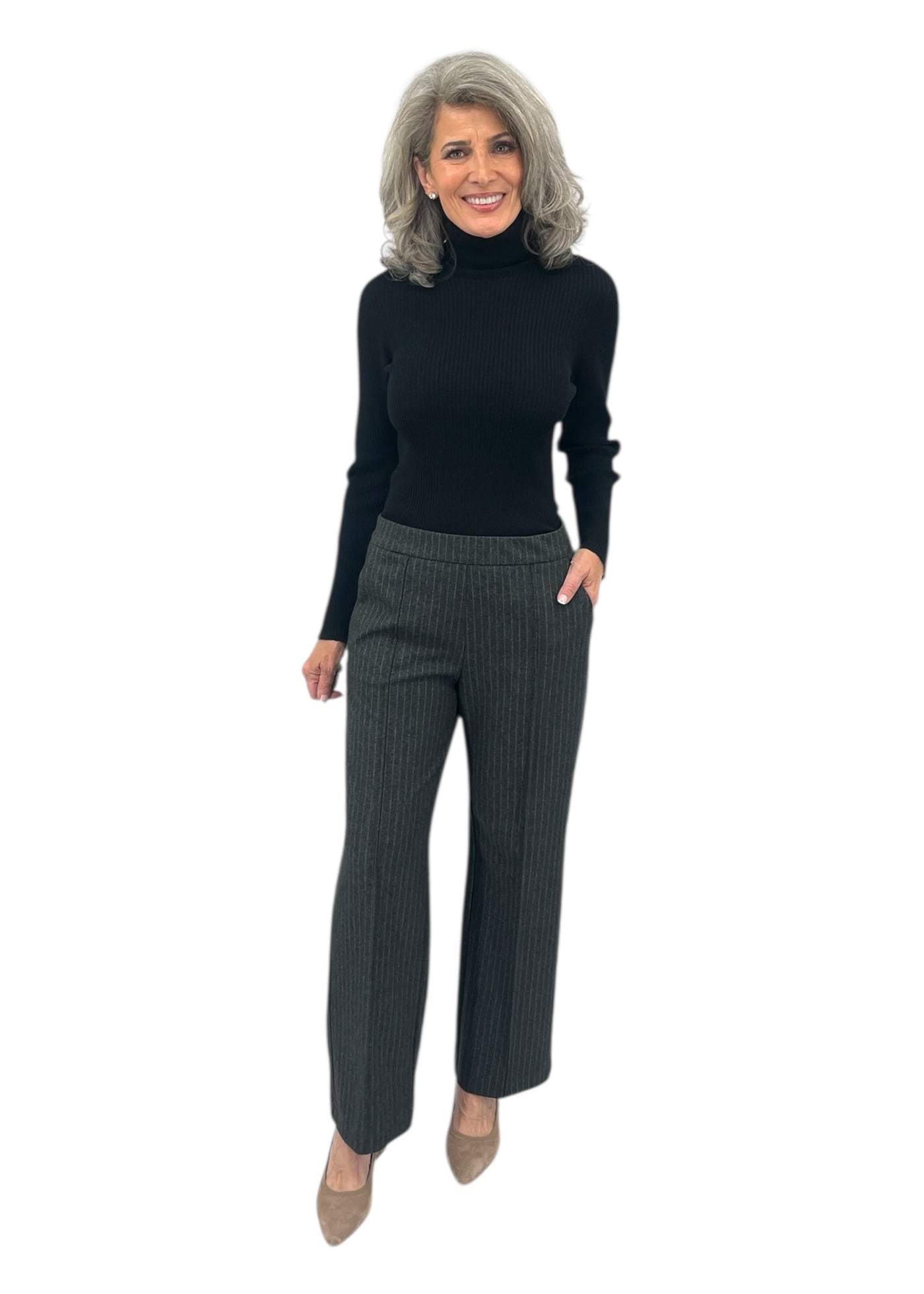 Maine Wide Leg Pant in Dark Shadow