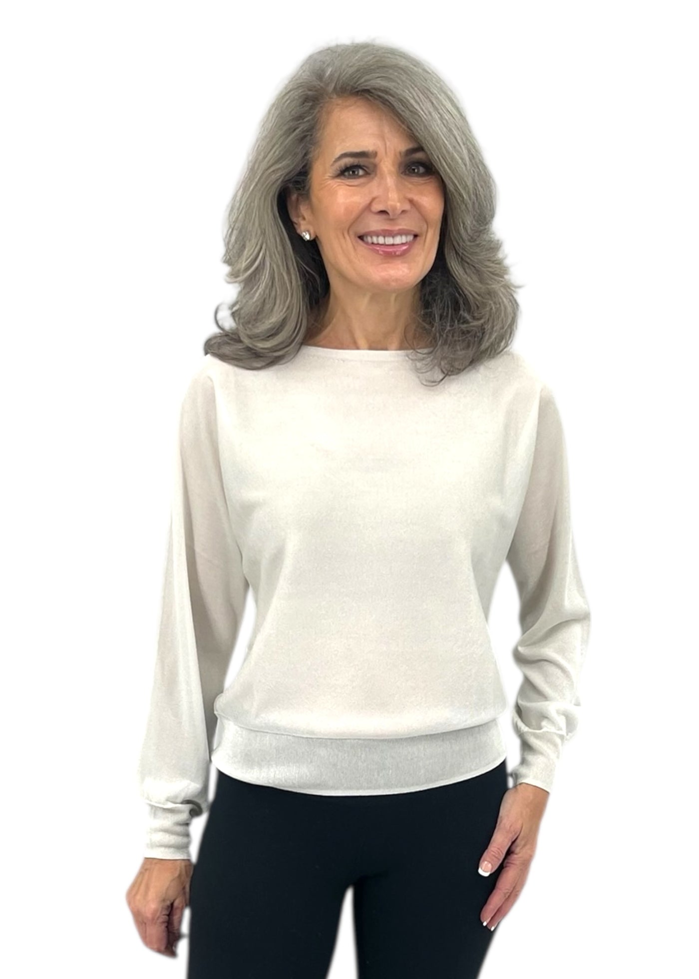 Shimmer Pullover in Oyster