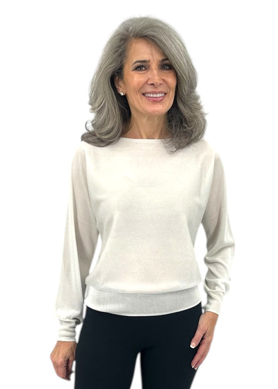 Shimmer Pullover in Oyster
