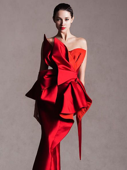 Crimson Bow Gown