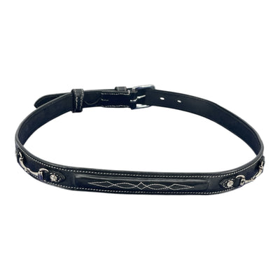 Women's Full Grain Leather Belt w/ Horse Bits