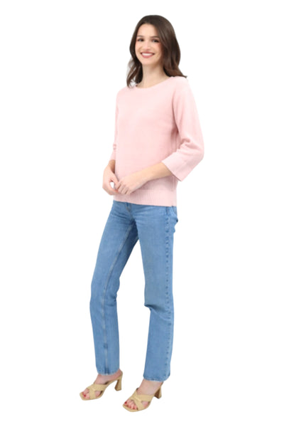 Textured Easy Pullover in Petal