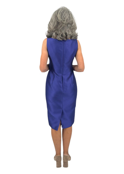 3D Floral appliqué jacket and dress set in Amethyst