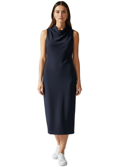 Sleeveless Midi Dress in Classic Black