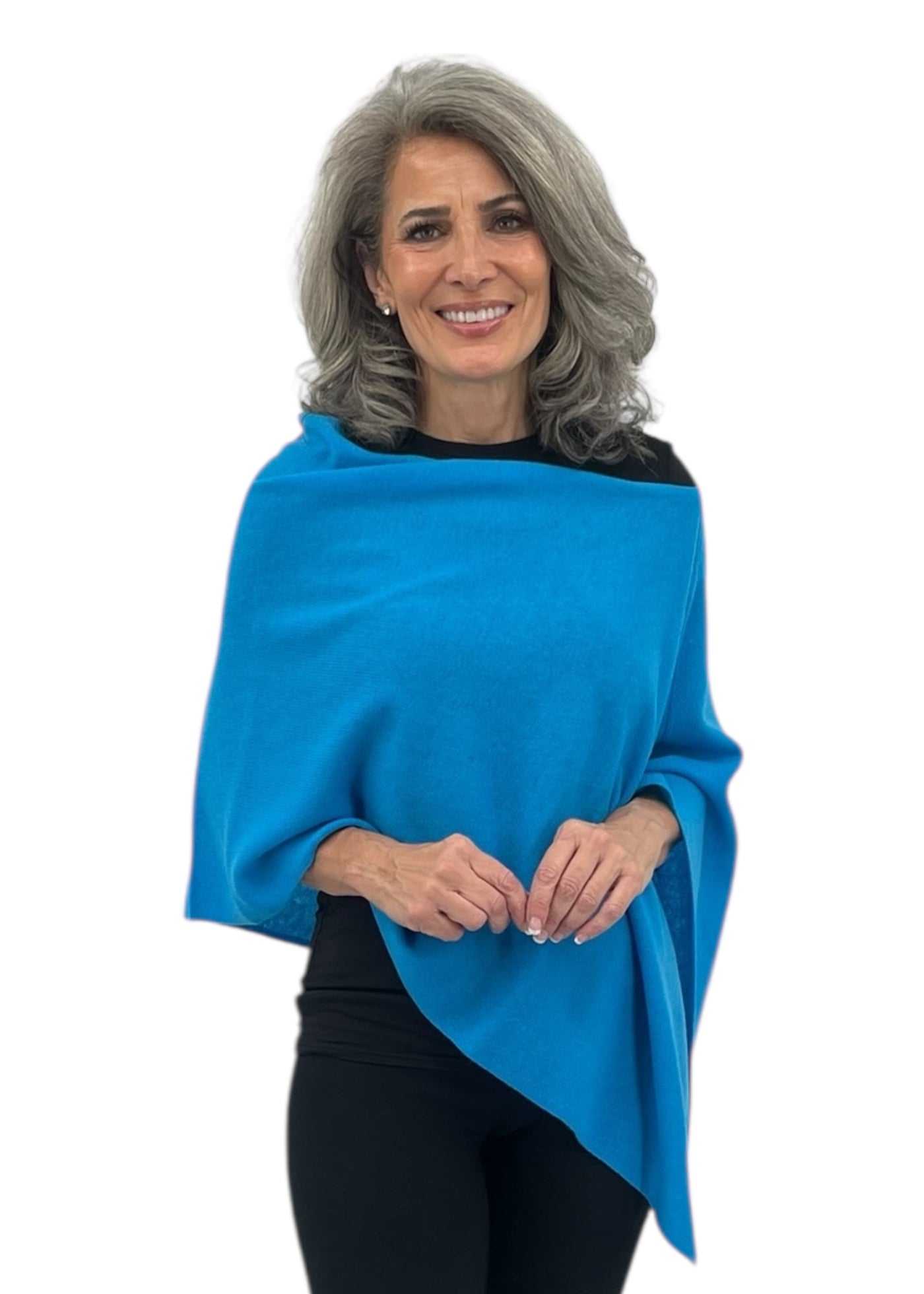 Cashmere Topper in Cerulan