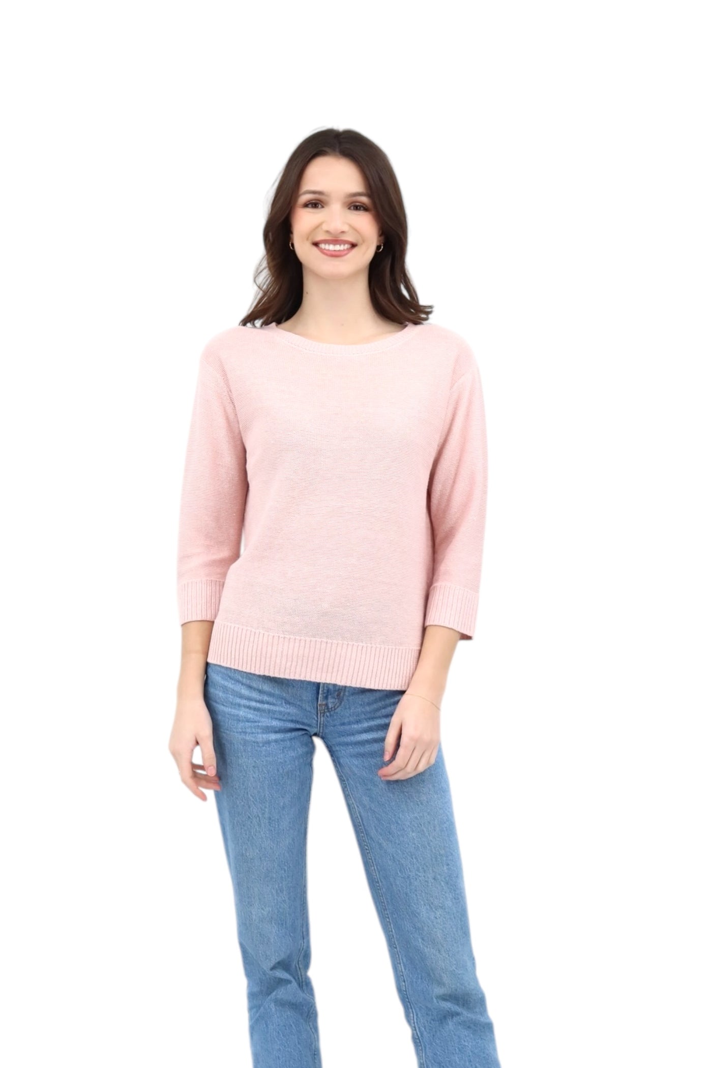 Textured Easy Pullover in Petal