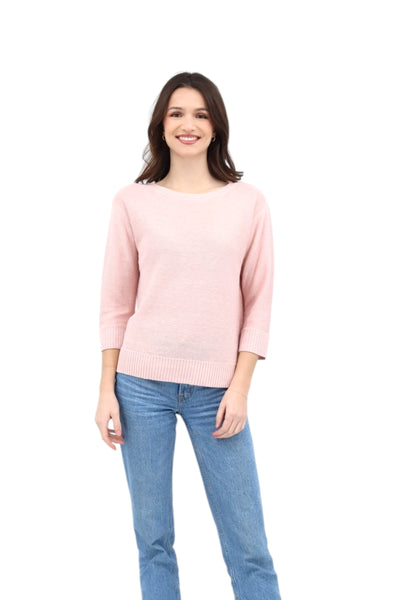 Textured Easy Pullover in Petal