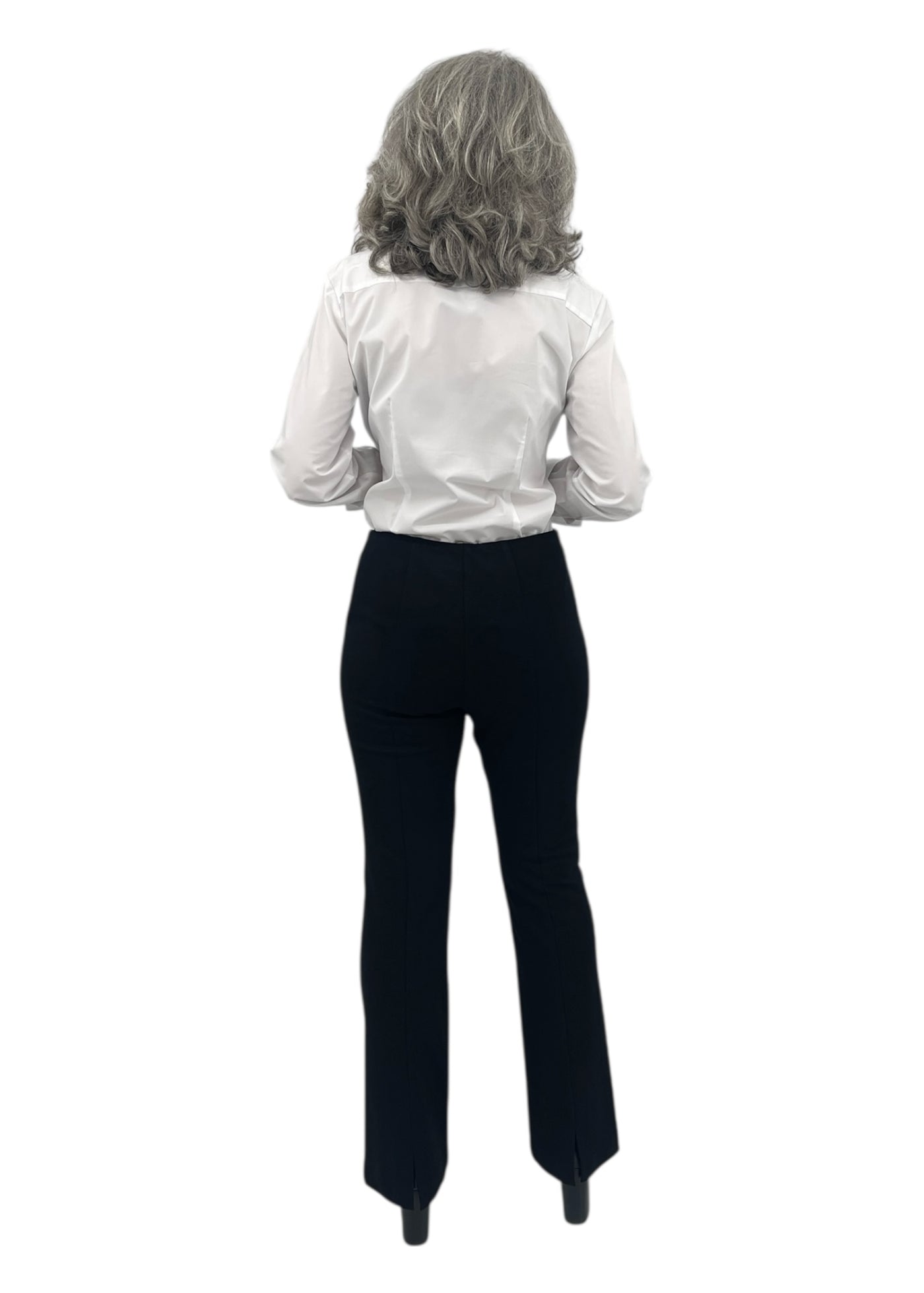 Back Slit Flare Pant in Black