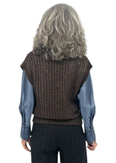 Knitted Sweater in Ebony Brown