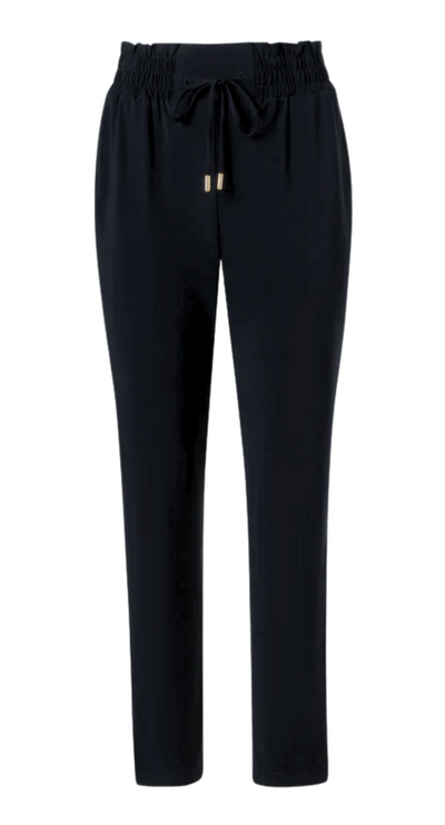 Jogger with Paper Bag Waistband in Black