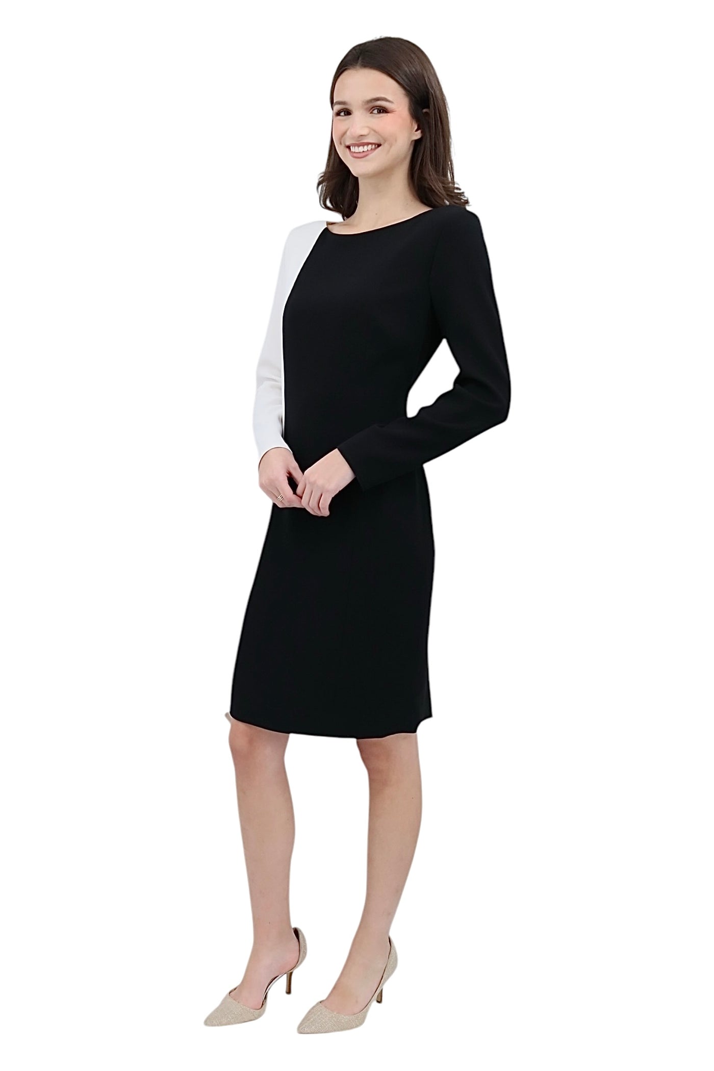 Color Block Dress in Black/White Color Block Dress in Black/White