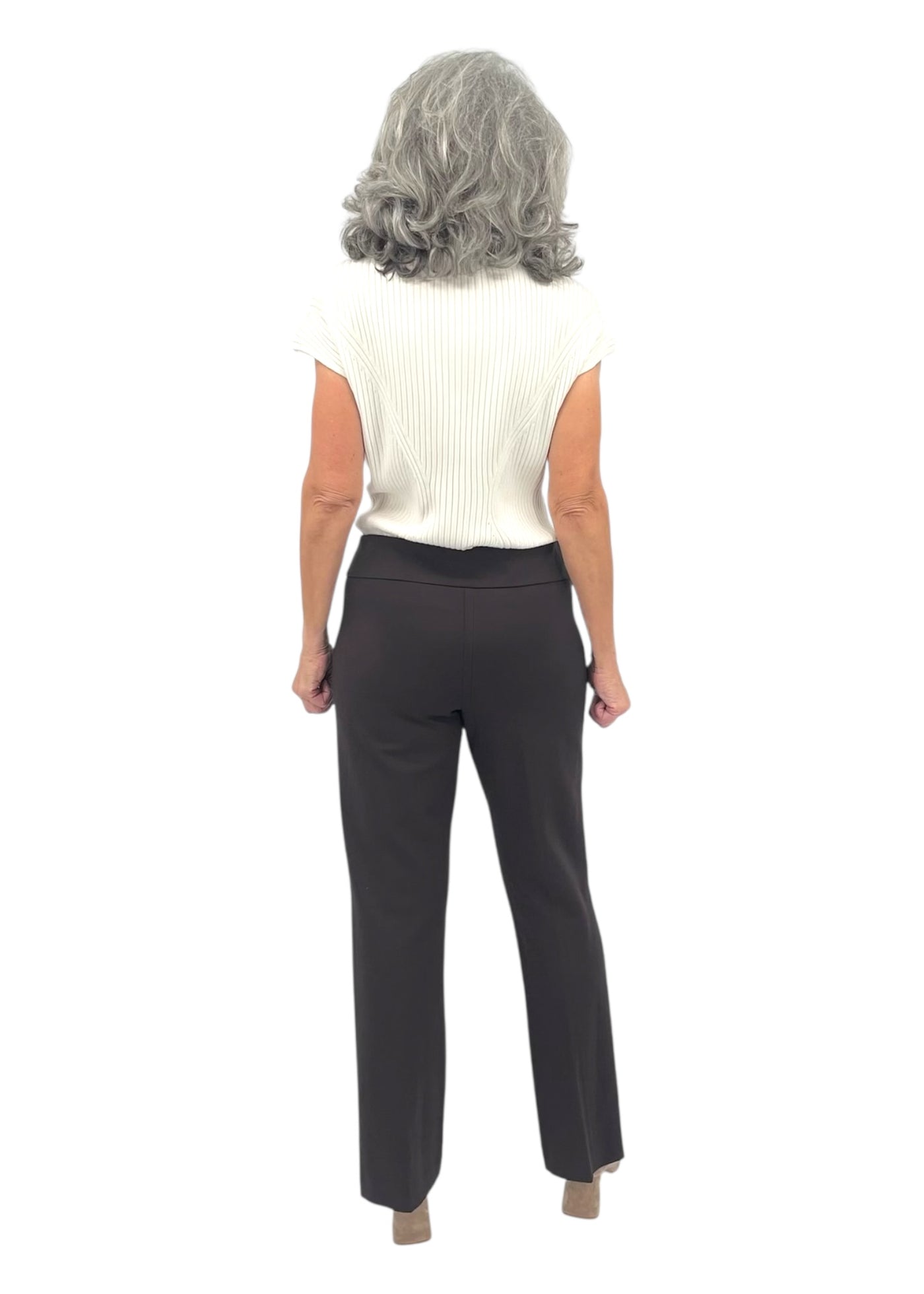 Flare Leg Pant in Dark Brown