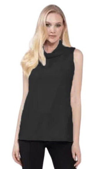 Sleeveless Cowl Neck Top in Black