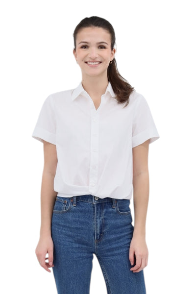 Alli Shirt in Silky Poplin White