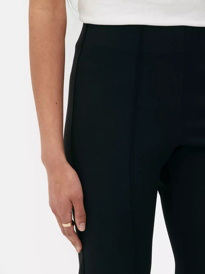 Flare Leg Ponte Pant in Black