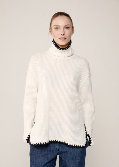 Oversized Hand Embroidered Sweater