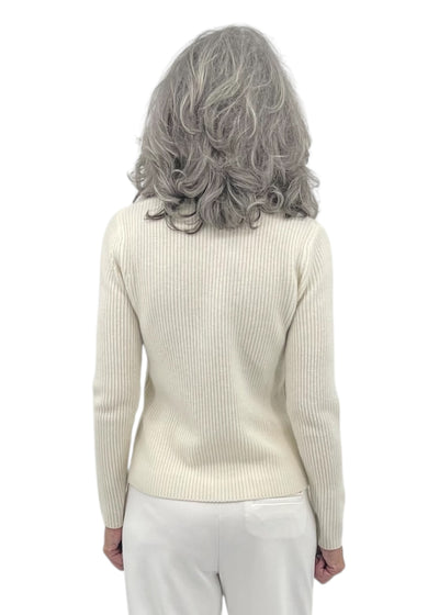 Full Zip Cardigan in Ivory