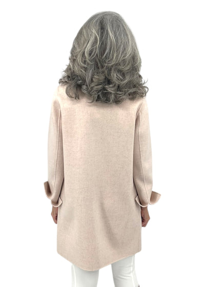 Reversible Leopard Print Coat in Cameo