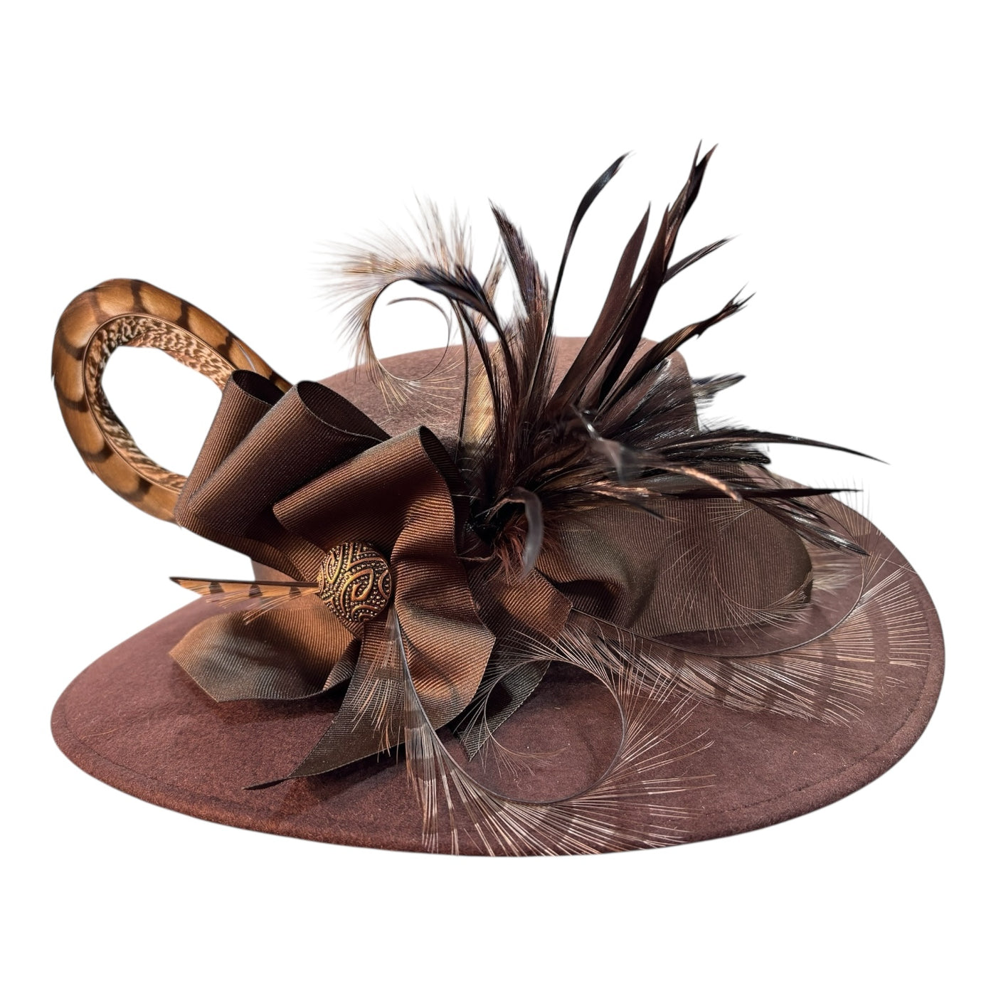 Brown Felt Sailor Hat