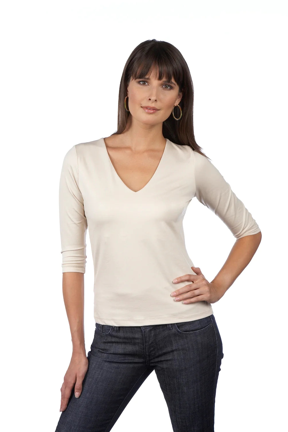The 3/4 Sleeve V-Neck