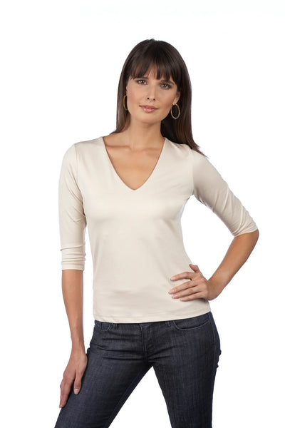 The 3/4 Sleeve V-Neck