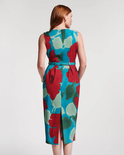 Audrey Belted Midi Dress in Floating Floral
