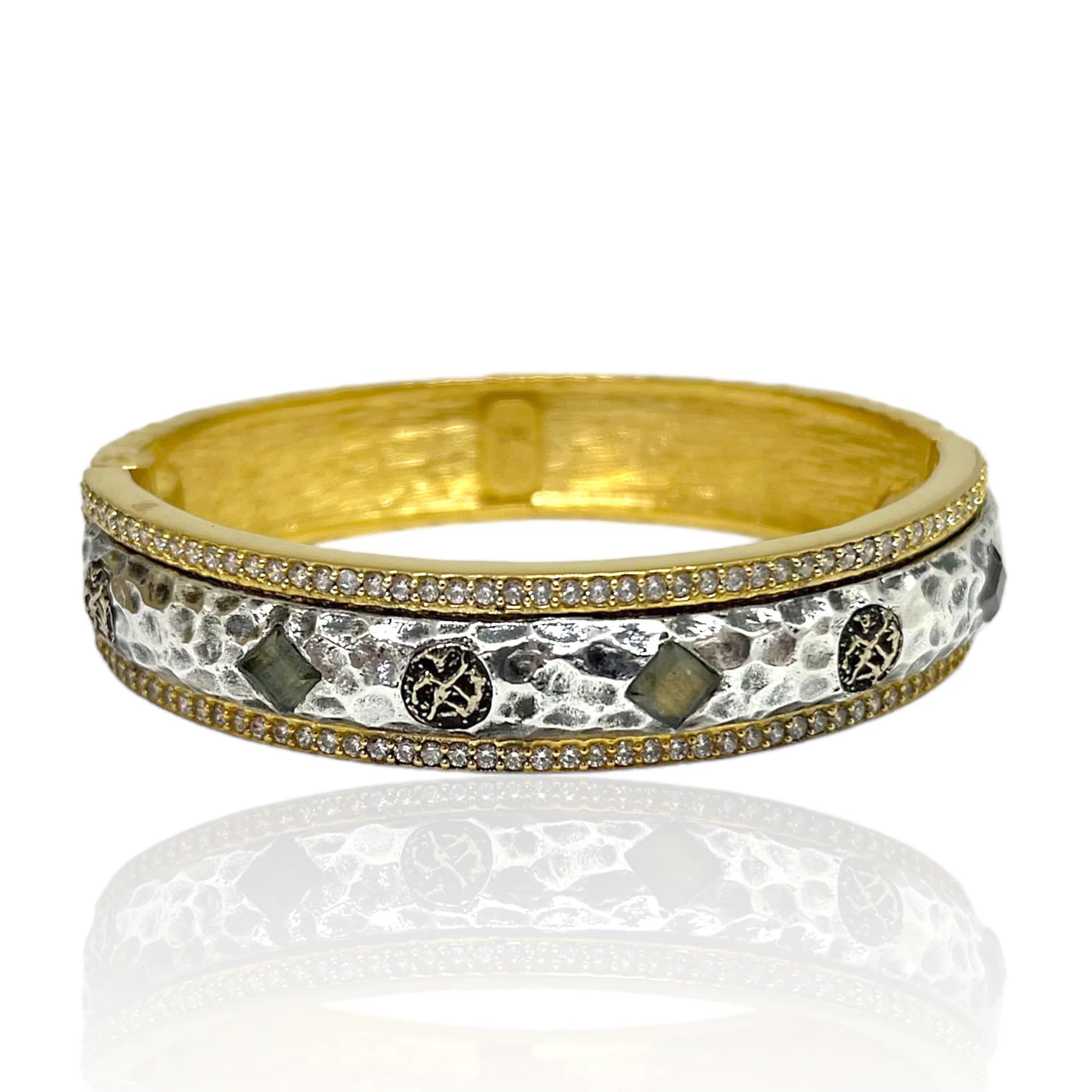 Gold Mota Oval Coin Bangle