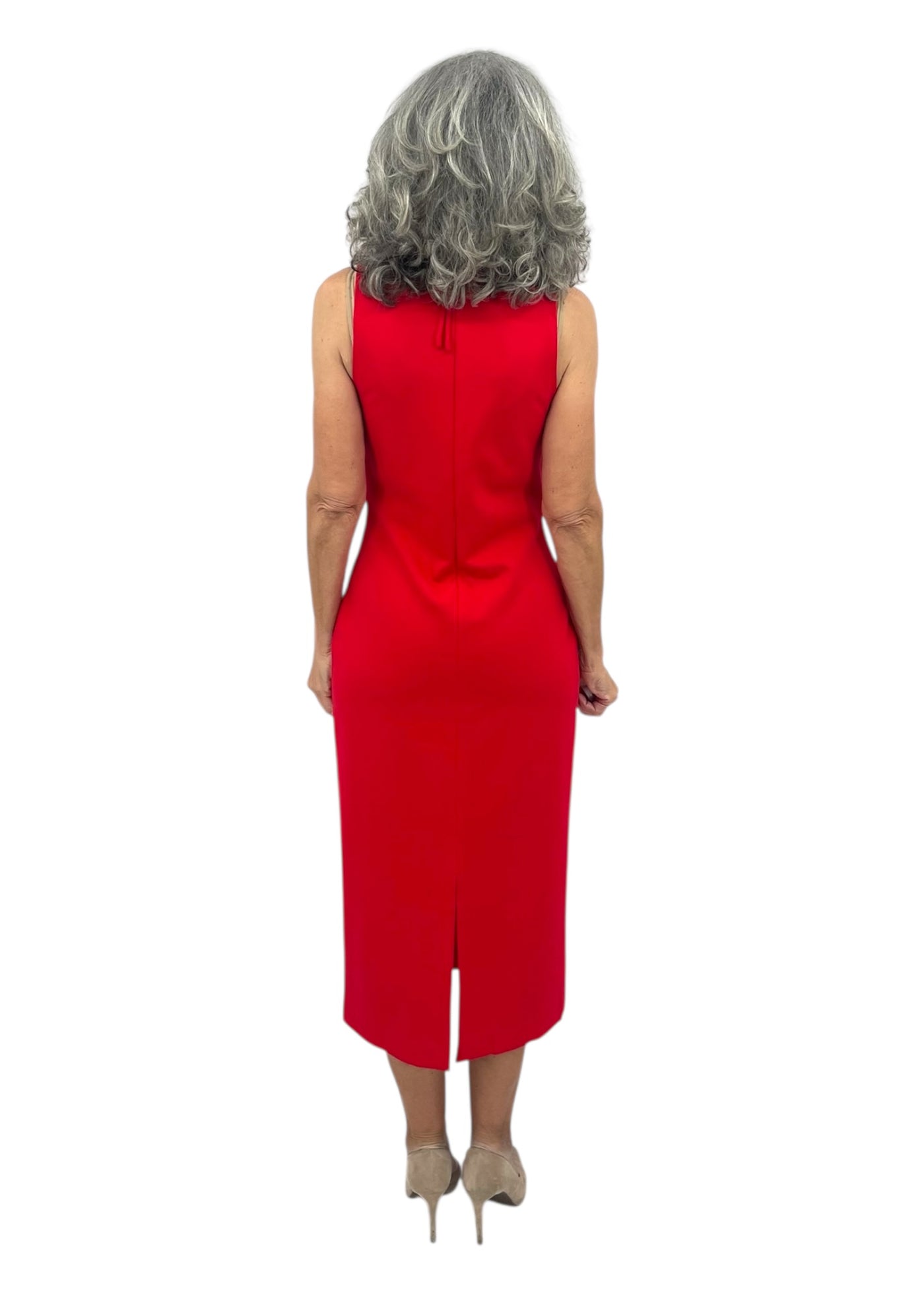 SPANX Ponte Sleeveless Midi Dress | SPANX Red - XS SPANX Ponte Sleeveless Midi Dress | SPANX Red - XS