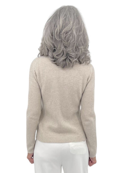 Full Zip Cardigan in Shortbread